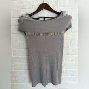 Cop.Copine Elegant Gray Short Sleeve Tee